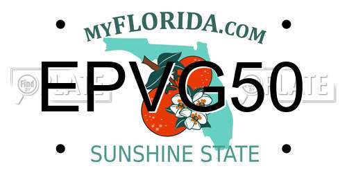EPVG50 Florida License Plate