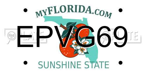 EPVG69 Florida License Plate