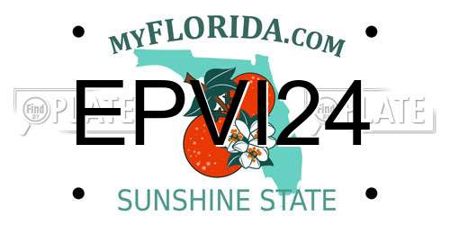 EPVI24 Florida License Plate