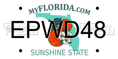 EPWD48 Florida License Plate