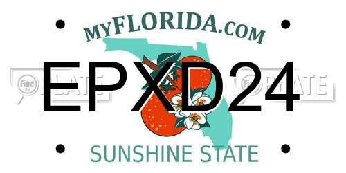 EPXD24 Florida License Plate