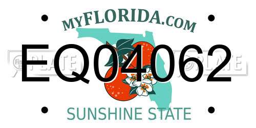 EQ04062 Florida License Plate