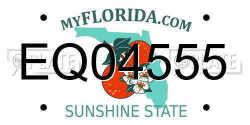 EQ04555 Florida License Plate