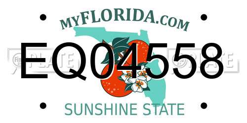 EQ04558 Florida License Plate