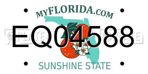EQ04588 Florida License Plate