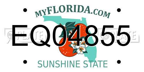 EQ04855 Florida License Plate