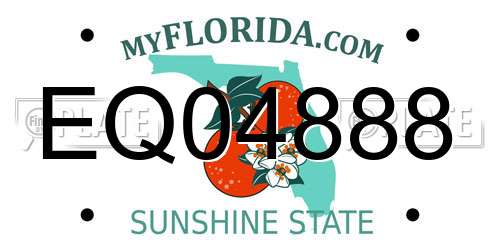 EQ04888 Florida License Plate