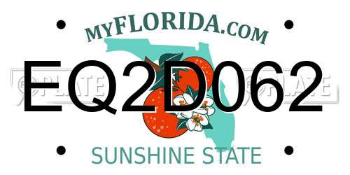 EQ2D062 Florida License Plate