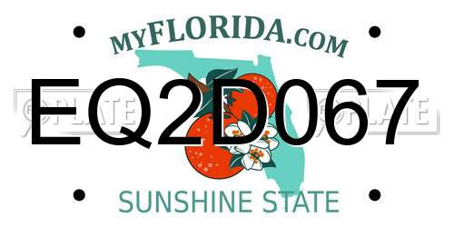 EQ2D067 Florida License Plate
