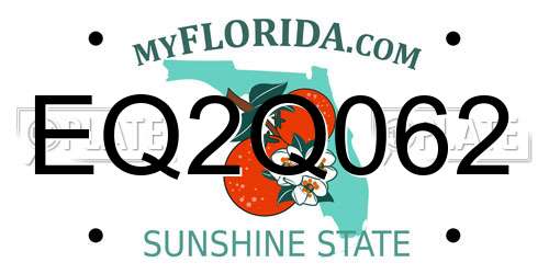 EQ2Q062 Florida License Plate