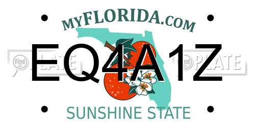 EQ4A1Z Florida License Plate