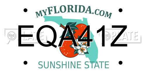 EQA41Z Florida License Plate