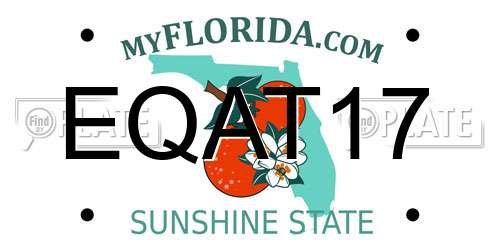 EQAT17 Florida License Plate