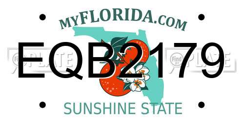 EQB2179 Florida License Plate