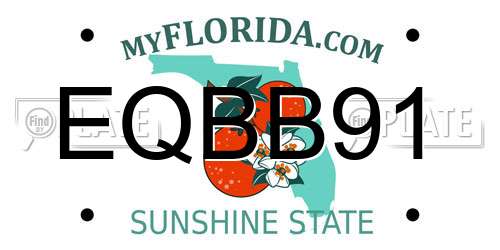 EQBB91 Florida License Plate