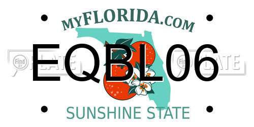 EQBL06 Florida License Plate