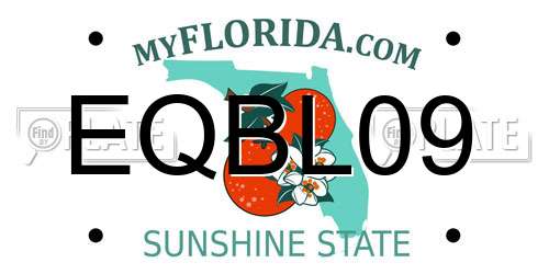EQBL09 Florida License Plate