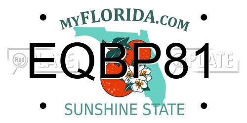 EQBP81 Florida License Plate