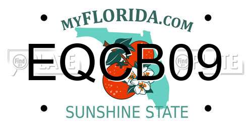 EQCB09 Florida License Plate