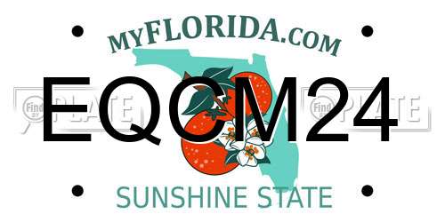 EQCM24 Florida License Plate