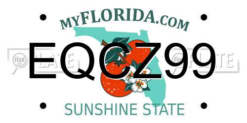 EQCZ99 Florida License Plate