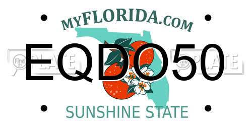 EQDO50 Florida License Plate