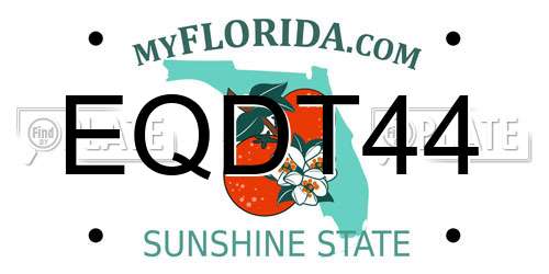 EQDT44 Florida License Plate