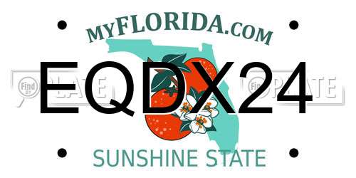 EQDX24 Florida License Plate