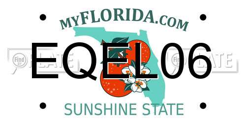 EQEL06 Florida License Plate