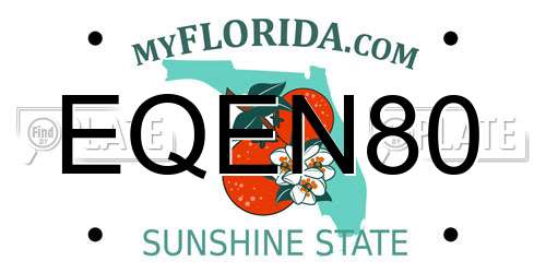 EQEN80 Florida License Plate