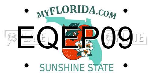EQEP09 Florida License Plate