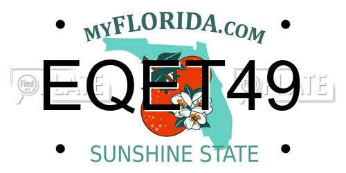 EQET49 Florida License Plate