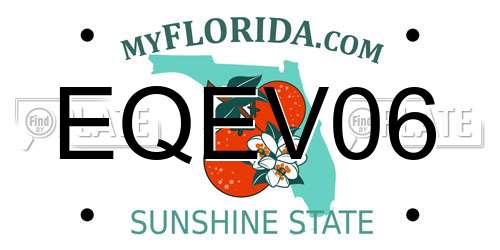 EQEV06 Florida License Plate