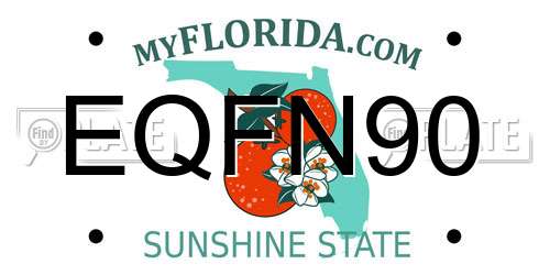 EQFN90 Florida License Plate