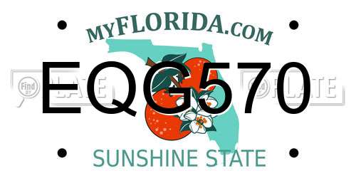 EQG570 Florida License Plate