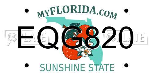 EQG820 Florida License Plate
