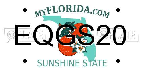 EQGS20 Florida License Plate