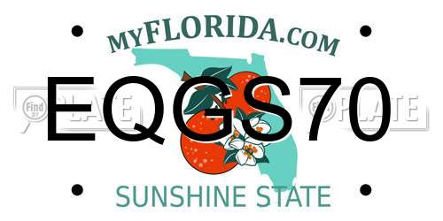 EQGS70 Florida License Plate