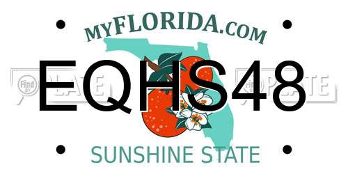 EQHS48 Florida License Plate