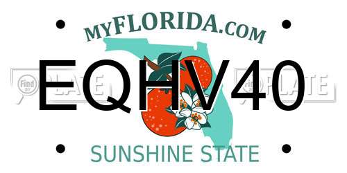EQHV40 Florida License Plate