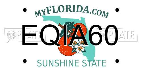 EQIA60 Florida License Plate