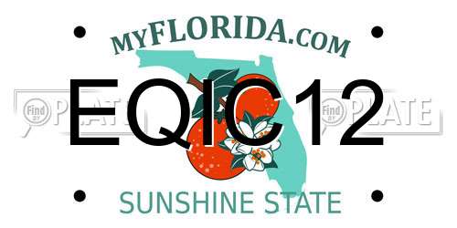 EQIC12 Florida License Plate