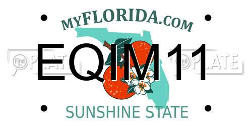 EQIM11 Florida License Plate