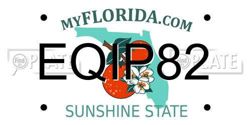EQIP82 Florida License Plate