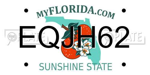 EQJH62 Florida License Plate