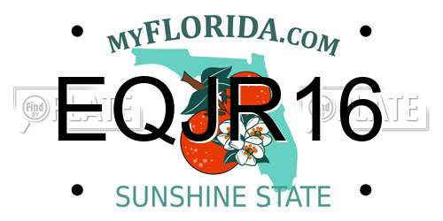 EQJR16 Florida License Plate