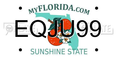 EQJU99 Florida License Plate