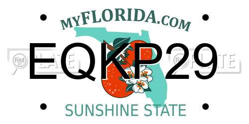 EQKP29 Florida License Plate