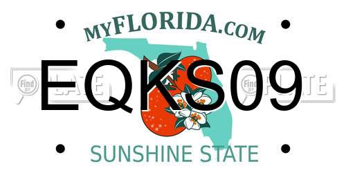 EQKS09 Florida License Plate