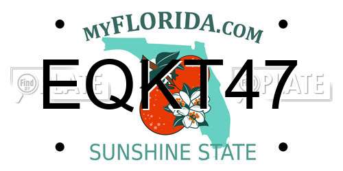 EQKT47 Florida License Plate